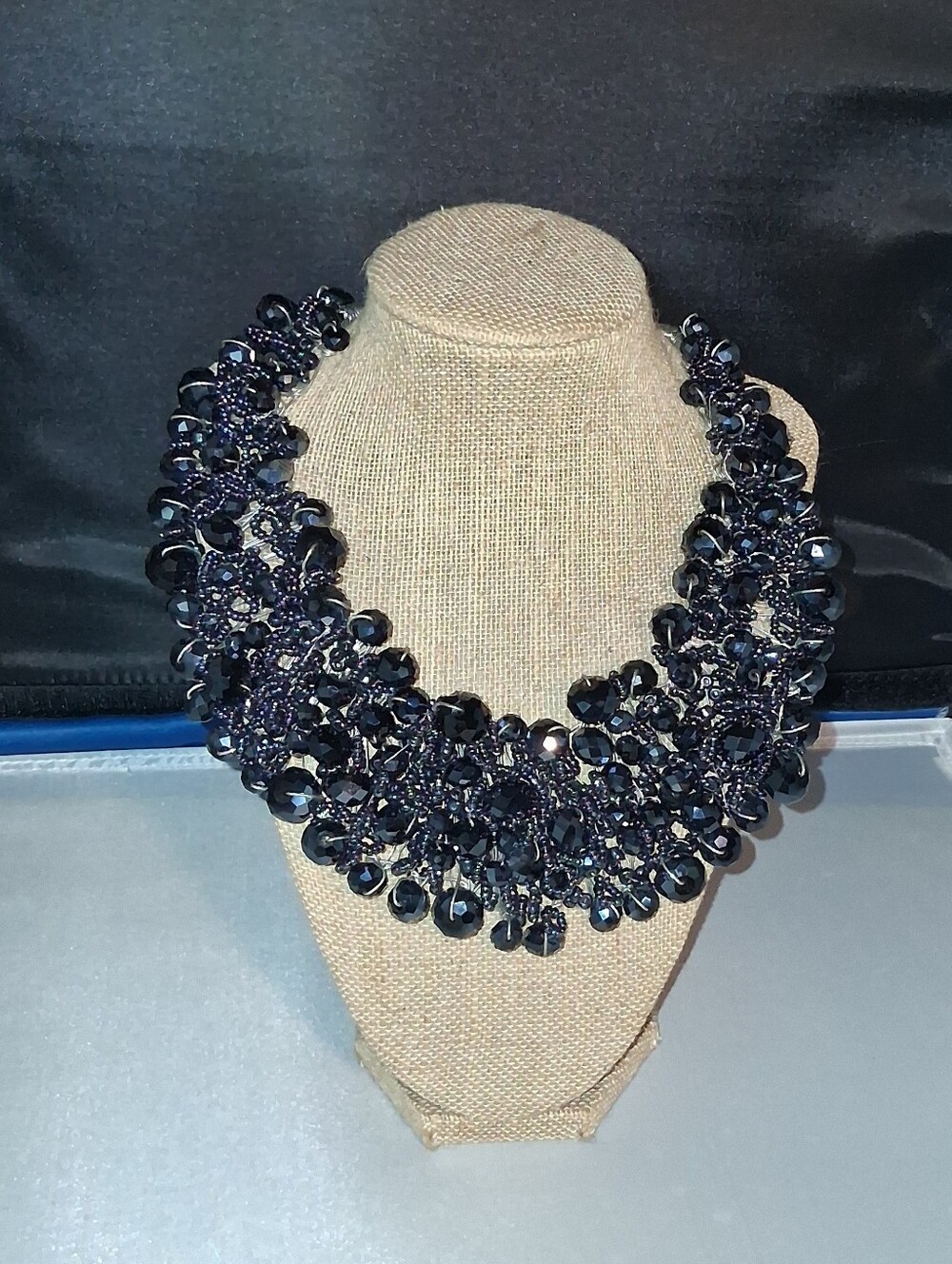 Aldo Black Beaded Collar Style Necklace